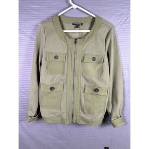 Banana Republic Women's L Green Full Zip Short Jacket‎ Long Sleeve Casual